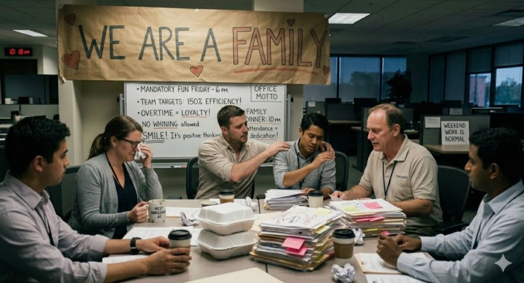 Run when you hear this- “We’re not a workplace, we are a ‘family’!” 🚨🚨🚨